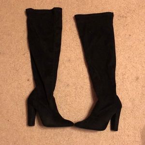 Black knee high boots